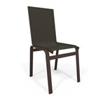 Ficha técnica e caractérísticas do produto Cadeira Jantar Alumínio Marrom Tela Sling - MARROM