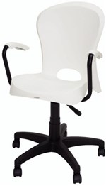 Ficha técnica e caractérísticas do produto Cadeira Jolie com Rodizios Branco - 20062 - Tramontina