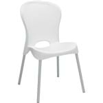 Ficha técnica e caractérísticas do produto Cadeira Jolie Pernas Anodizadas Branca Tramontina