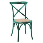 Ficha técnica e caractérísticas do produto Cadeira Katrina Paris Verde Assento em Rattan - VERDE