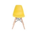 Ficha técnica e caractérísticas do produto Cadeira Charles Eames Eiffel Kids Amarela Base Madeira