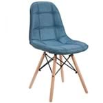 Ficha técnica e caractérísticas do produto Cadeira Linho com Base em Madeira 1114-or Design - Azul