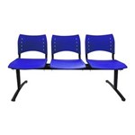 Ficha técnica e caractérísticas do produto Cadeira Longarina 3 Lugaresvidence Executiva - Azul Marinho