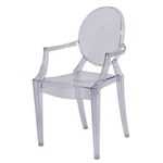 Ficha técnica e caractérísticas do produto Cadeira Louis Ghost Sofia com Braço - Transparente