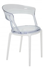 Ficha técnica e caractérísticas do produto Cadeira Luna P Transparente Branco - Tramontina