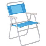 Cadeira Master Aço Azul Mor