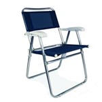 Ficha técnica e caractérísticas do produto Cadeira Master Alumínio Até 120kg Tela Sannet Azul - MOR 2102