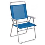 Ficha técnica e caractérísticas do produto Cadeira Master Plus Alumínio Azul MOR