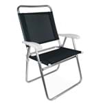 Ficha técnica e caractérísticas do produto Cadeira Master Plus Alumínio Preta Mor