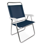 Ficha técnica e caractérísticas do produto Cadeira Master Plus Fashion Alumínio Azul Marinho Mor