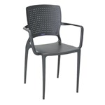 Ficha técnica e caractérísticas do produto Cadeira Moderna com Braços - Tramontina Safira - Grafite