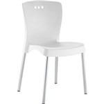 Ficha técnica e caractérísticas do produto Cadeira Mona Pernas Anodizadas Branca - Tramontina