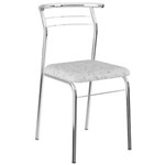 Ficha técnica e caractérísticas do produto Cadeira Móveis Carraro 1708 - Cromada/Branca