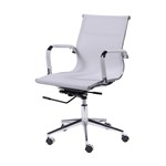 Ficha técnica e caractérísticas do produto Cadeira Office Eames Baixa Giratória Branca - Or Design