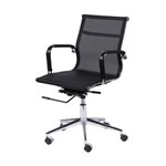 Ficha técnica e caractérísticas do produto Cadeira Office Eames Baixa Giratória Preta - Or Design - Preto