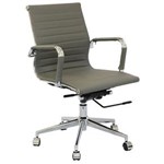 Ficha técnica e caractérísticas do produto Cadeira Office Eames Diretor com Braço, Rodízio e Sistema Relax Cinza - CINZA
