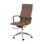 Ficha técnica e caractérísticas do produto Cadeira Office Eames Esteirinha Alta Giratória Caramelo - Or Design