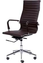 Ficha técnica e caractérísticas do produto Cadeira Office Eames Esteirinha Alta Giratória OR Design Marrom
