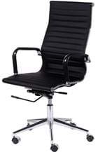 Ficha técnica e caractérísticas do produto Cadeira Office Eames Esteirinha Alta Giratória Preto OR Design