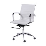 Ficha técnica e caractérísticas do produto Cadeira Office Eames Esteirinha Baixa Giratória Branca - Or Design