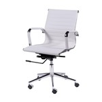 Ficha técnica e caractérísticas do produto Cadeira Office Eames Esteirinha Baixa Giratória Branco OR Design