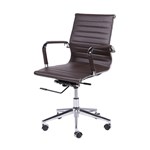 Ficha técnica e caractérísticas do produto Cadeira Office Eames Esteirinha Baixa Giratória Café - Or Design