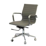 Ficha técnica e caractérísticas do produto Cadeira Office Eames Esteirinha Baixa Giratória Cinza - Or Design