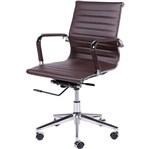 Ficha técnica e caractérísticas do produto Cadeira Office Eames Esteirinha Baixa Giratória Or-3301 Or Design - Café