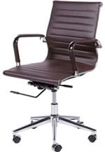 Ficha técnica e caractérísticas do produto Cadeira Office Eames Esteirinha Baixa Giratória OR Design Marrom