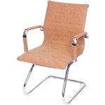 Ficha técnica e caractérísticas do produto Cadeira Office Eames Esteirinha Fixa Caramelo Ór Design