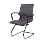 Ficha técnica e caractérísticas do produto Cadeira Office Eames Esteirinha Fixa Cinza - Or Design