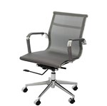Ficha técnica e caractérísticas do produto Cadeira Office Eames Tela Baixa Giratória Cinza