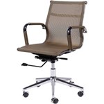 Ficha técnica e caractérísticas do produto Cadeira Office Eames Tela Baixa Giratória Ór Design - Rosa Claro