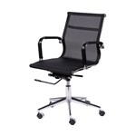 Ficha técnica e caractérísticas do produto Cadeira Office Eames Tela Baixa Giratória - Preta - Or Design