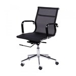 Ficha técnica e caractérísticas do produto Cadeira Office Eames Tela Baixa Giratória Preto - Or Design