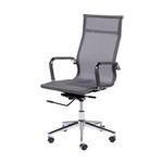 Ficha técnica e caractérísticas do produto Cadeira Office Eames Tela Cinza- Alta - Importação
