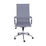 Ficha técnica e caractérísticas do produto Cadeira Office Esteirinha Charles Eames Pu Alta Cinza
