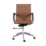 Ficha técnica e caractérísticas do produto Cadeira Office Esteirinha Charles Eames Pu Baixa Caramelo