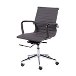 Ficha técnica e caractérísticas do produto Cadeira Office Esteirinha Charles Eames Pu Baixa Cinza - Inovakasa