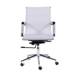 Ficha técnica e caractérísticas do produto Cadeira Office Esteirinha Charles Eames Tela Mesh Baixa Branca
