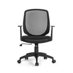 Ficha técnica e caractérísticas do produto Cadeira Office Mid com Braços Fixos Preto Multilaser - GA181 GA181