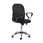 Ficha técnica e caractérísticas do produto Cadeira Office Rodízio PU Preta Base Cromada Or Design Or-3306
