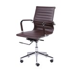 Ficha técnica e caractérísticas do produto Cadeira Or Design de Escritório Charles Eames Esteirnha Baixa Or-3301 Café