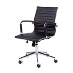 Ficha técnica e caractérísticas do produto Cadeira Or Design Office Eames Esteirinha Baixa Giratória Or-3301 Preta