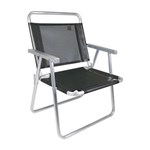 Ficha técnica e caractérísticas do produto Cadeira Oversize Alumínio Preta Até 140Kg - MOR 002153 - PRETO