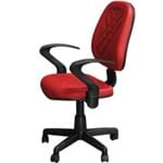 Ficha técnica e caractérísticas do produto Cadeira para Escritório Giratória Executiva Vermelha com Braços - Pethiflex