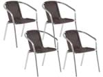 Cadeira para Jardim/Área Externa Alumínio - 4 Peças Alegro Móveis A99