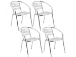 Cadeira para Jardim/Área Externa Alumínio - 4 Unidades Alegro Móveis A100