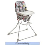 Ficha técnica e caractérísticas do produto Cadeira para Refeição Alta Standard Formula Baby - Galzerano - Cinza/Preto