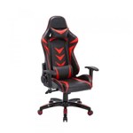 Ficha técnica e caractérísticas do produto Cadeira Pelegrin Pel-3003 Gamer Couro Pu Preta e Vermelha